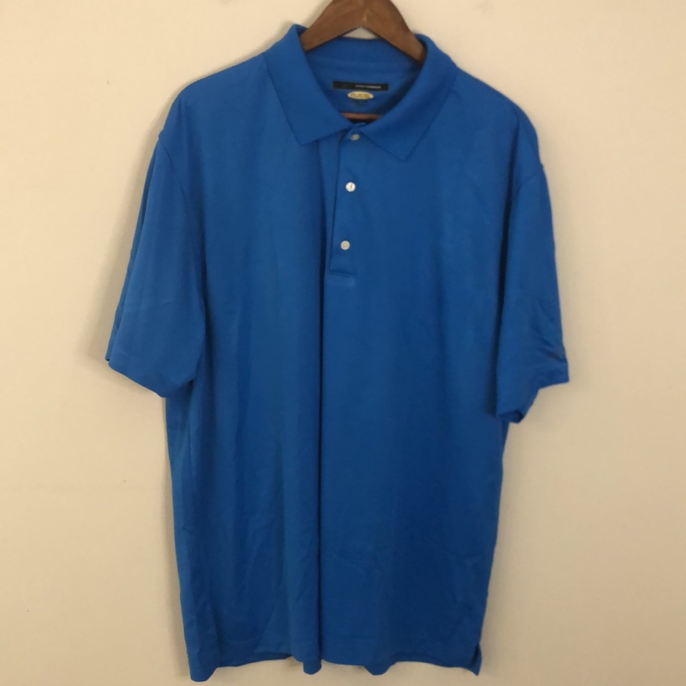 Greg Norman Play Dry Tech vibrant Blue Golf Polo  short sleeve breathable SZ XXL